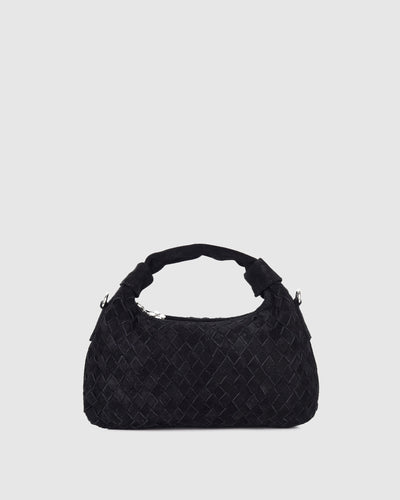 Mini Dandy Braided Suede Black