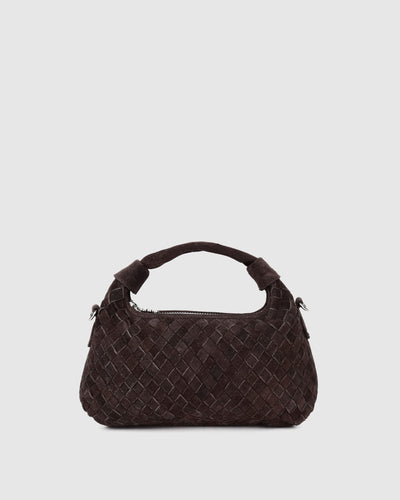 Mini Dandy Braided Suede Dark Brown