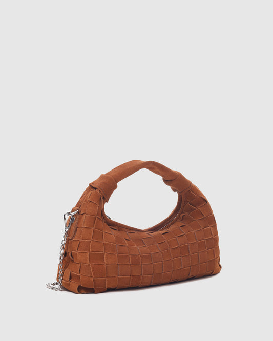 Núnoo Mini Dandy Braided Suede Pecan Brown Small bag Pecan Brown
