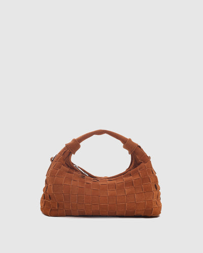 Mini Dandy Braided Suede Pecan Brown