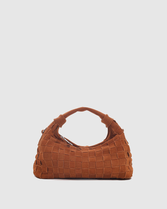 Núnoo Mini Dandy Braided Suede Pecan Brown Small bag Pecan Brown