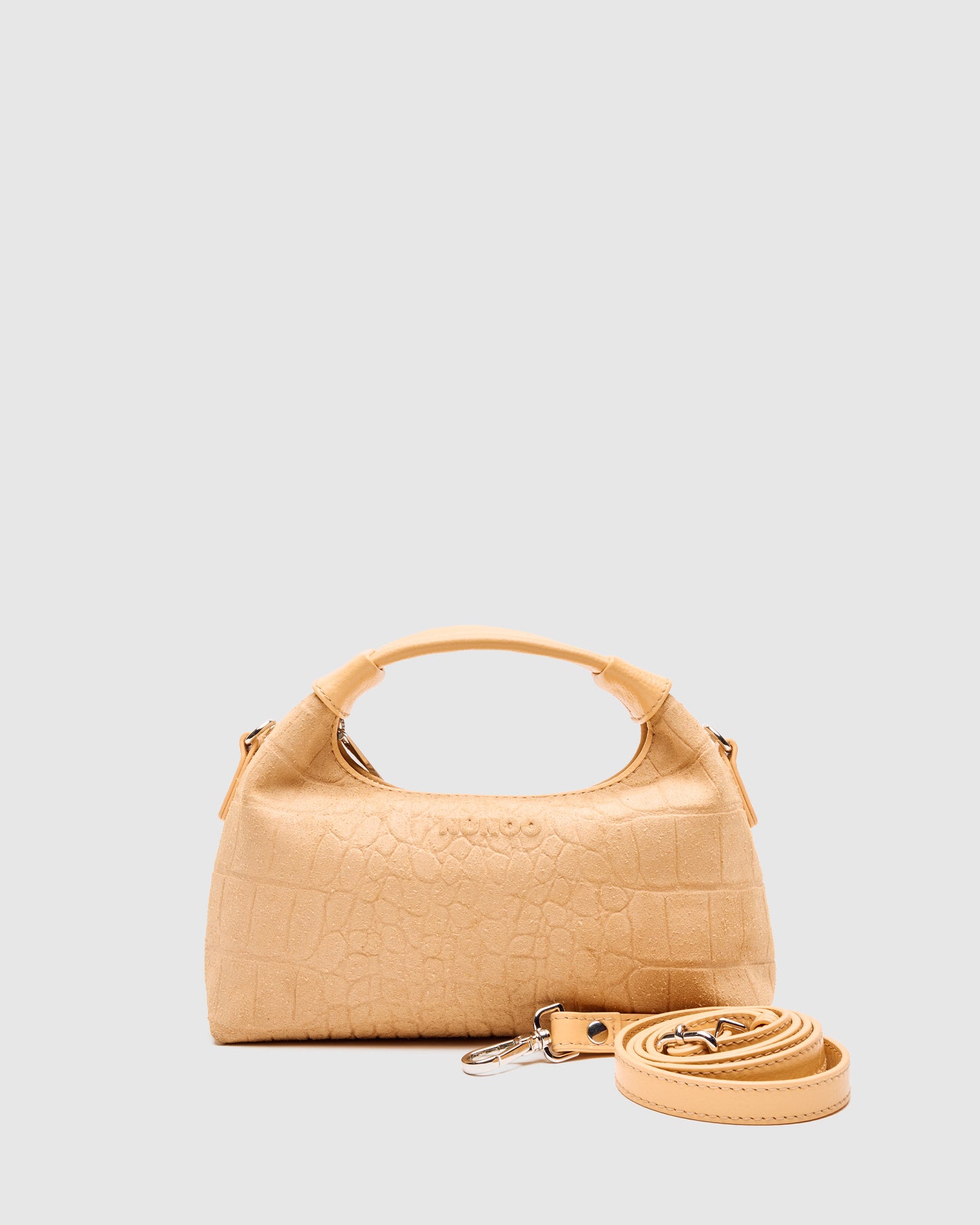 Núnoo Mini Dandy Scale Suede Cream Small bag Cream