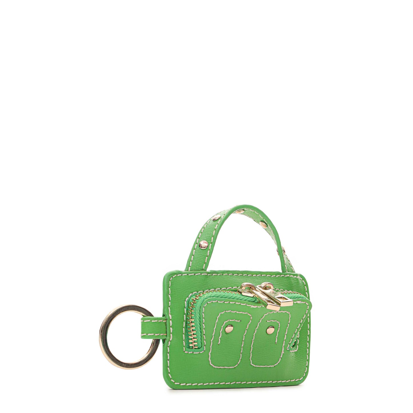 Núnoo Mini Helena Keyring Florence Bright Green w. Gold Accessories Bright Green