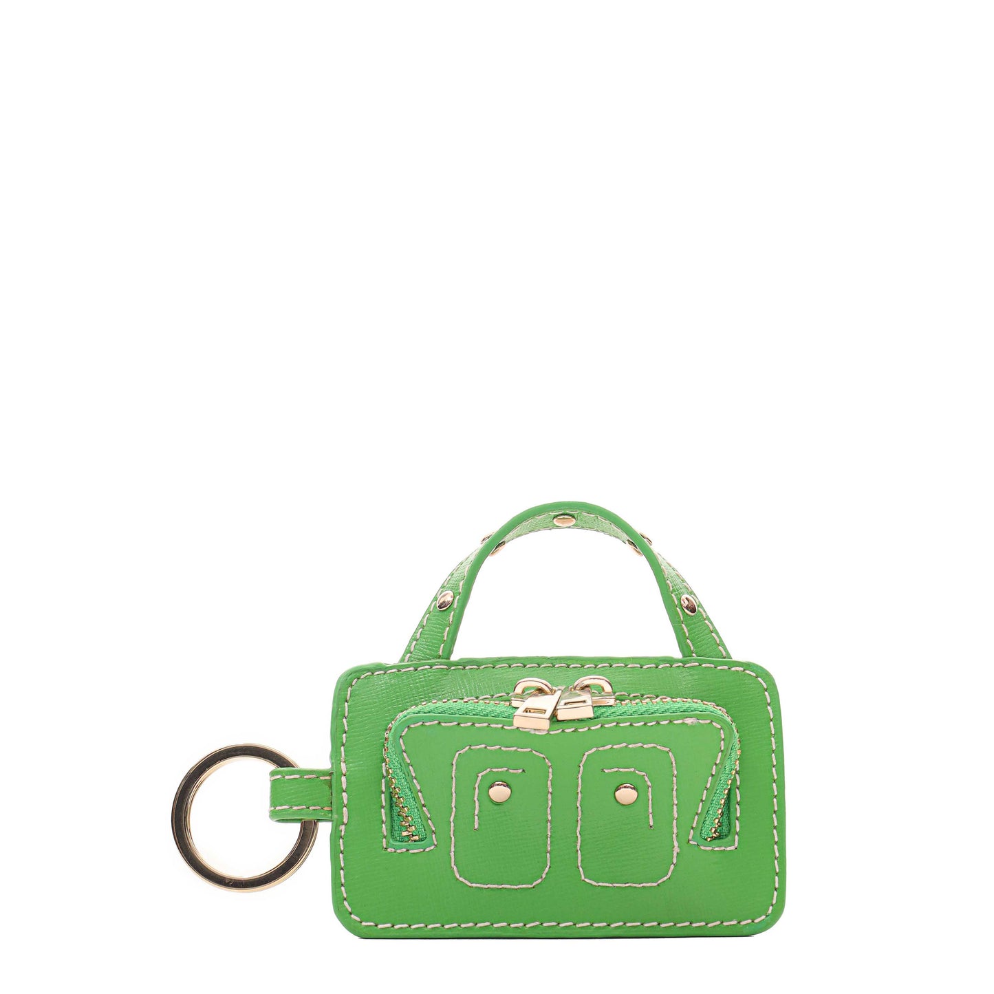 Núnoo Mini Helena Keyring Florence Bright Green w. Gold Accessories Bright Green