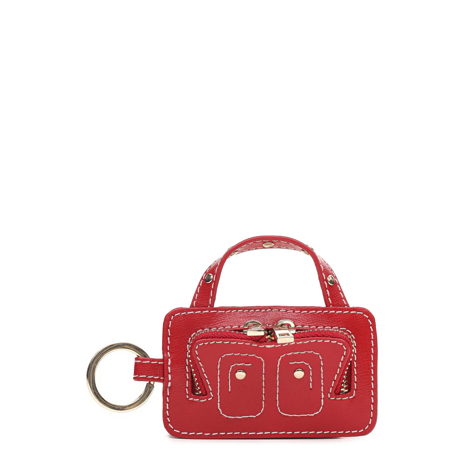 Núnoo Mini Helena Keyring Florence Bright Red w. Gold Accessories Bright Red