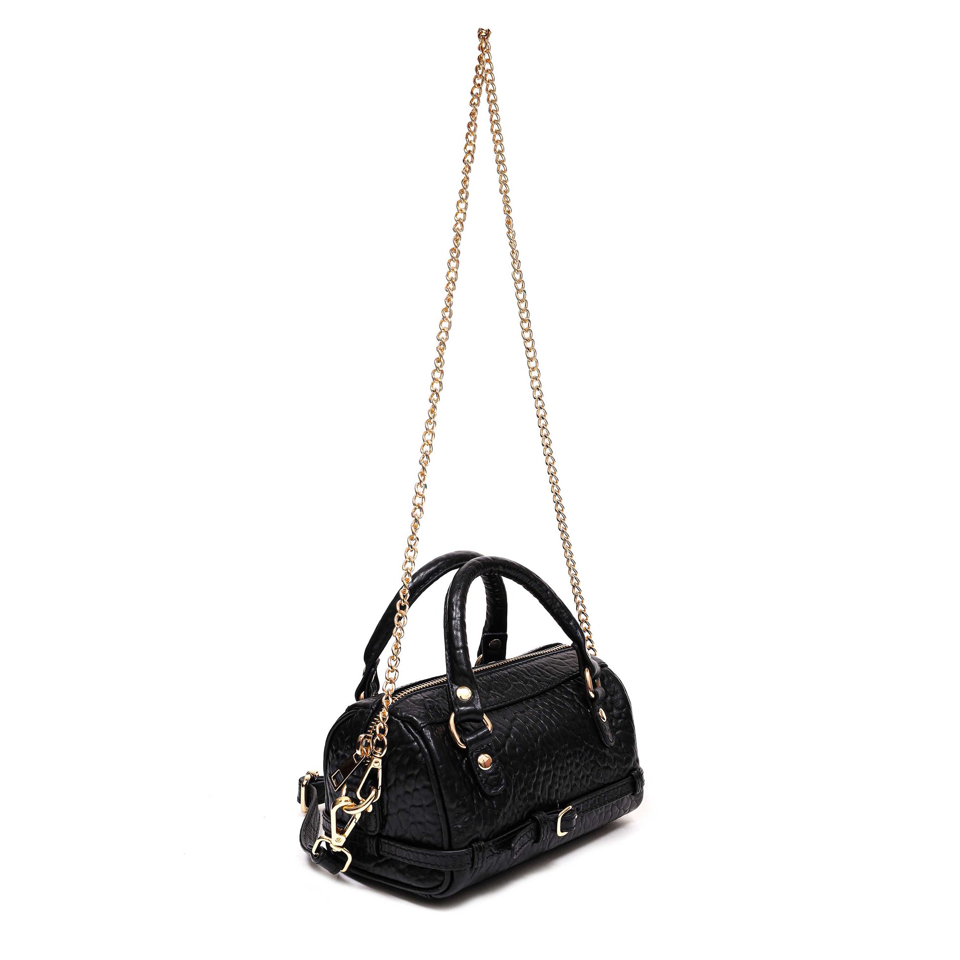 Núnoo Nori New Zealand Black w. Gold Crossbody Black