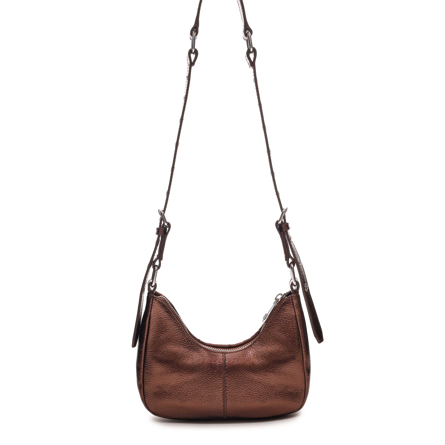 Núnoo Palma Braided Metallic Brown Small bag Brown