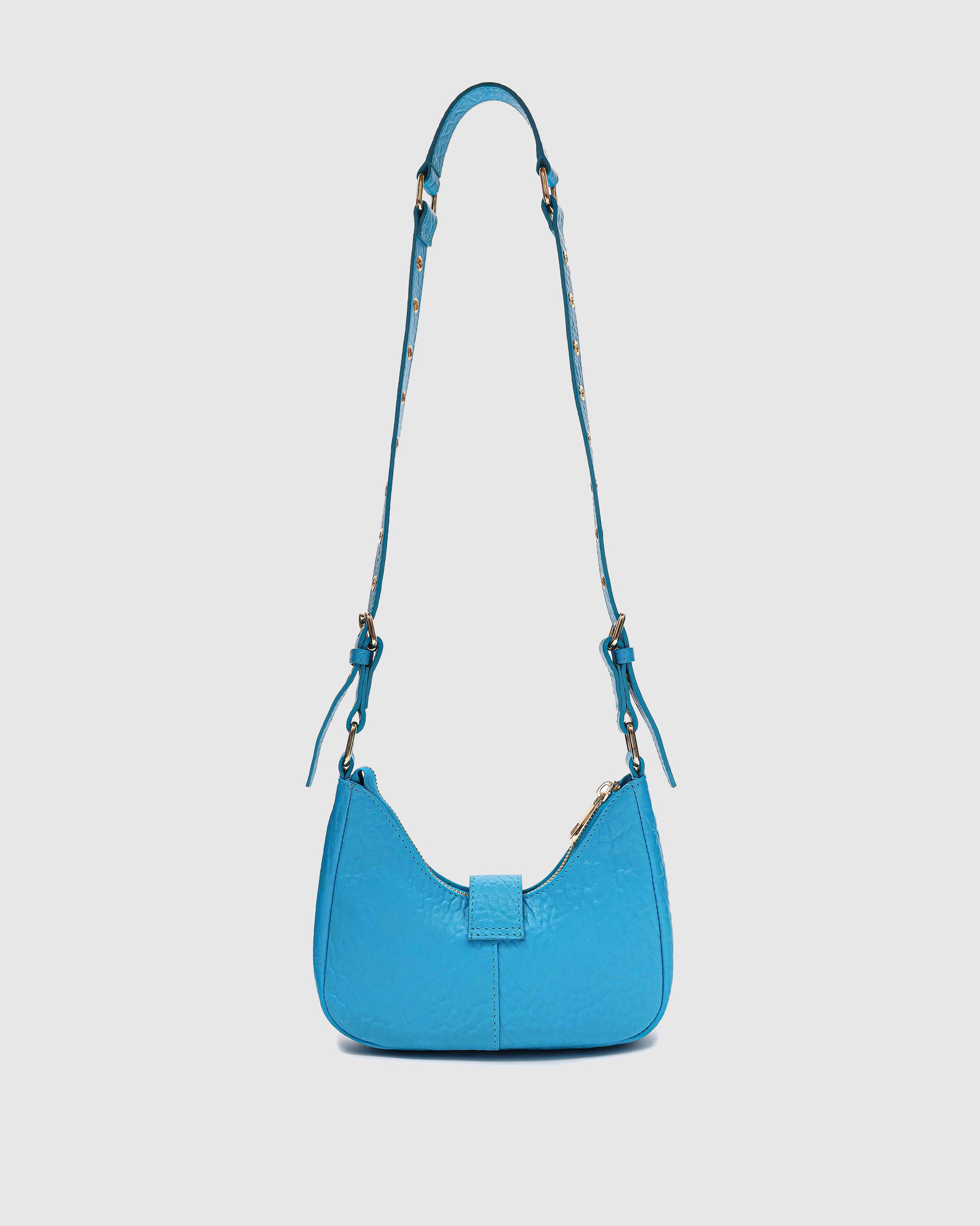 Núnoo Palma Buckle New Zealand Bright Blue w. Gold Small bag