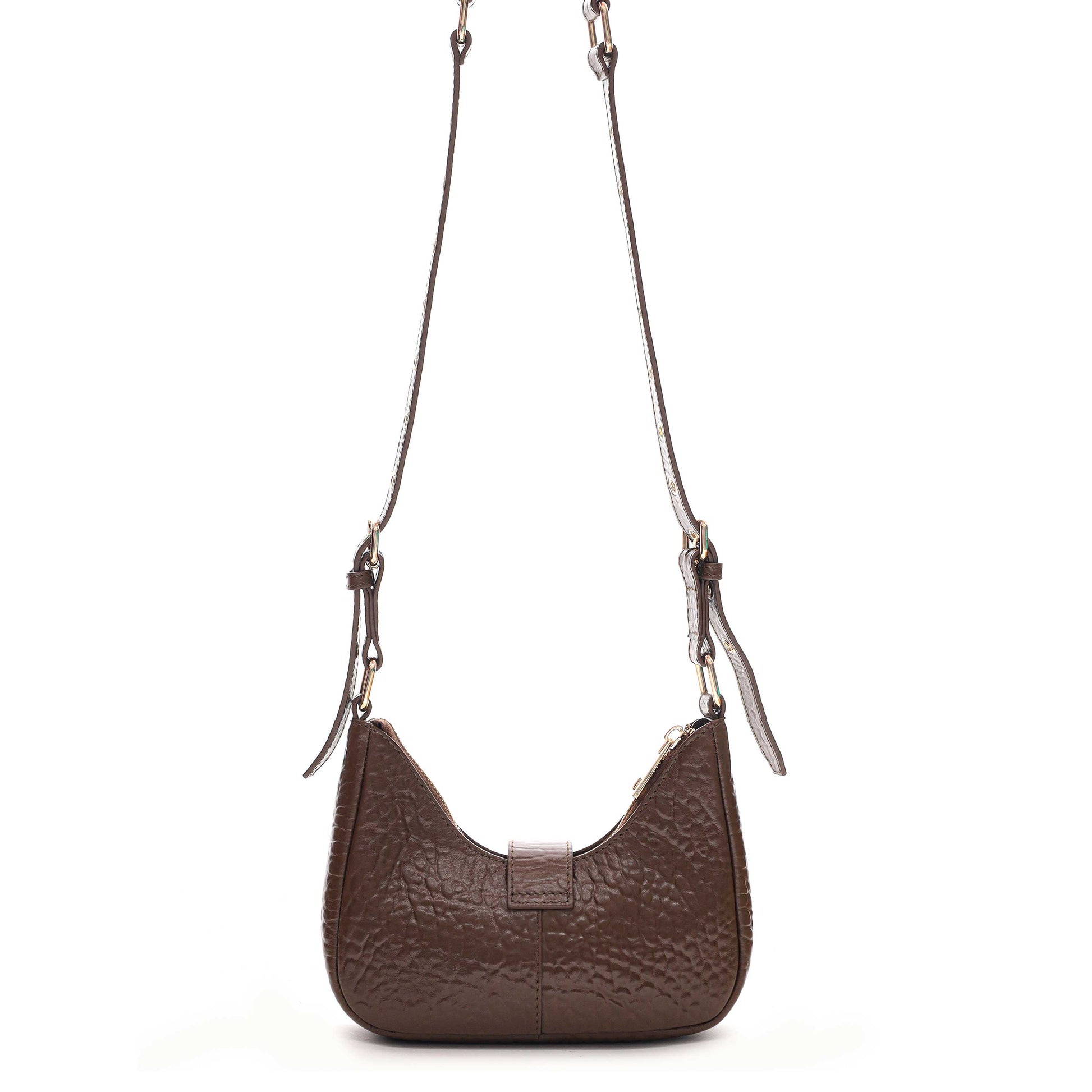 Núnoo Palma Buckle New Zealand Brown w. Gold Small bag Brown
