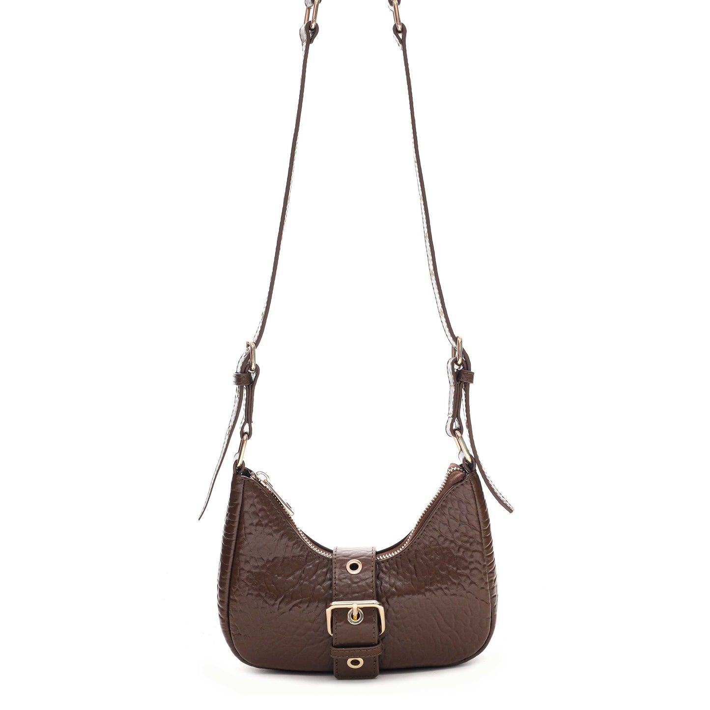 Núnoo Palma Buckle New Zealand Brown w. Gold Small bag Brown