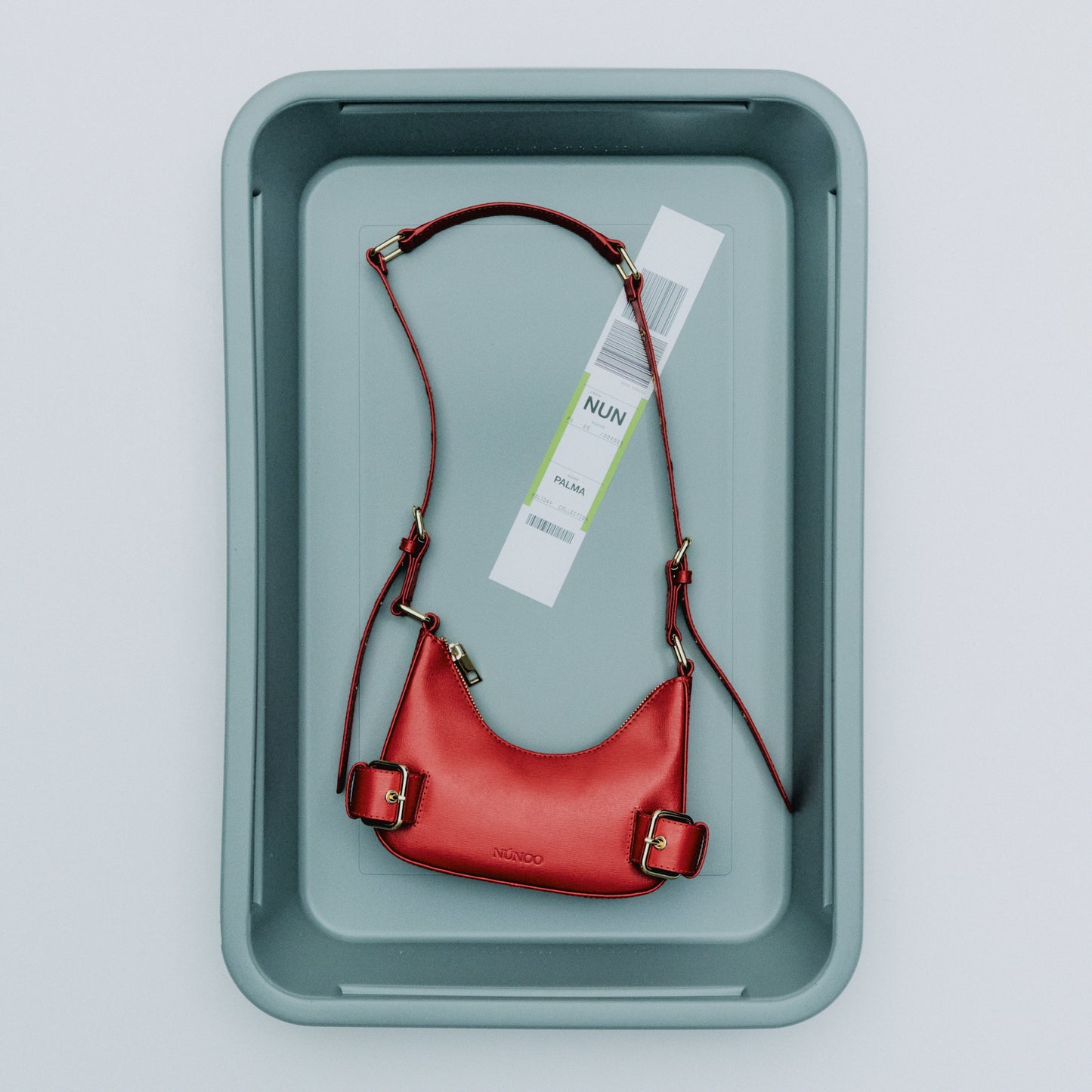 Núnoo Palma Florence Bright Red w. Gold Small bag Bright Red
