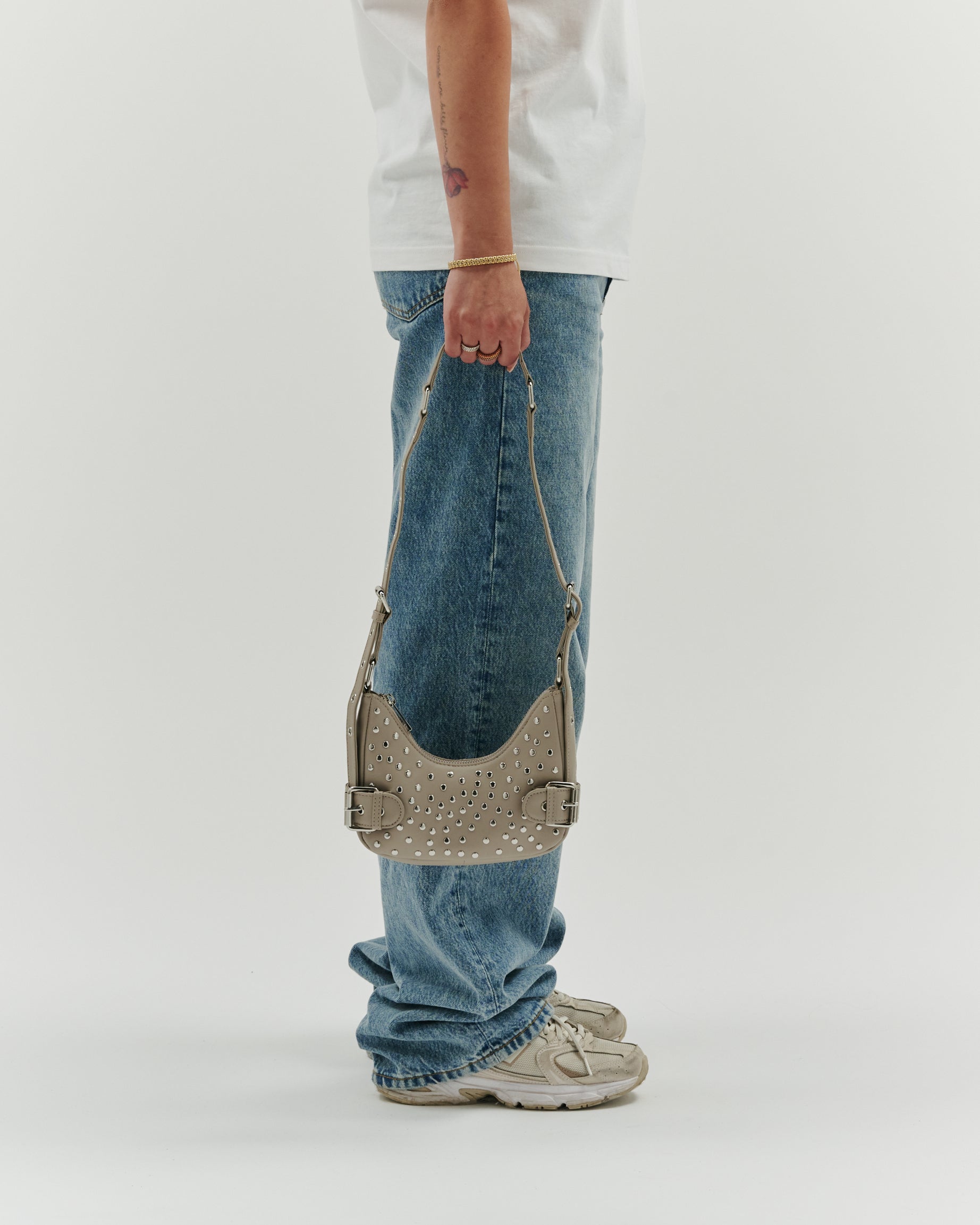 Núnoo Palma Rivet Pure Stone w. Gold Small bag Stone