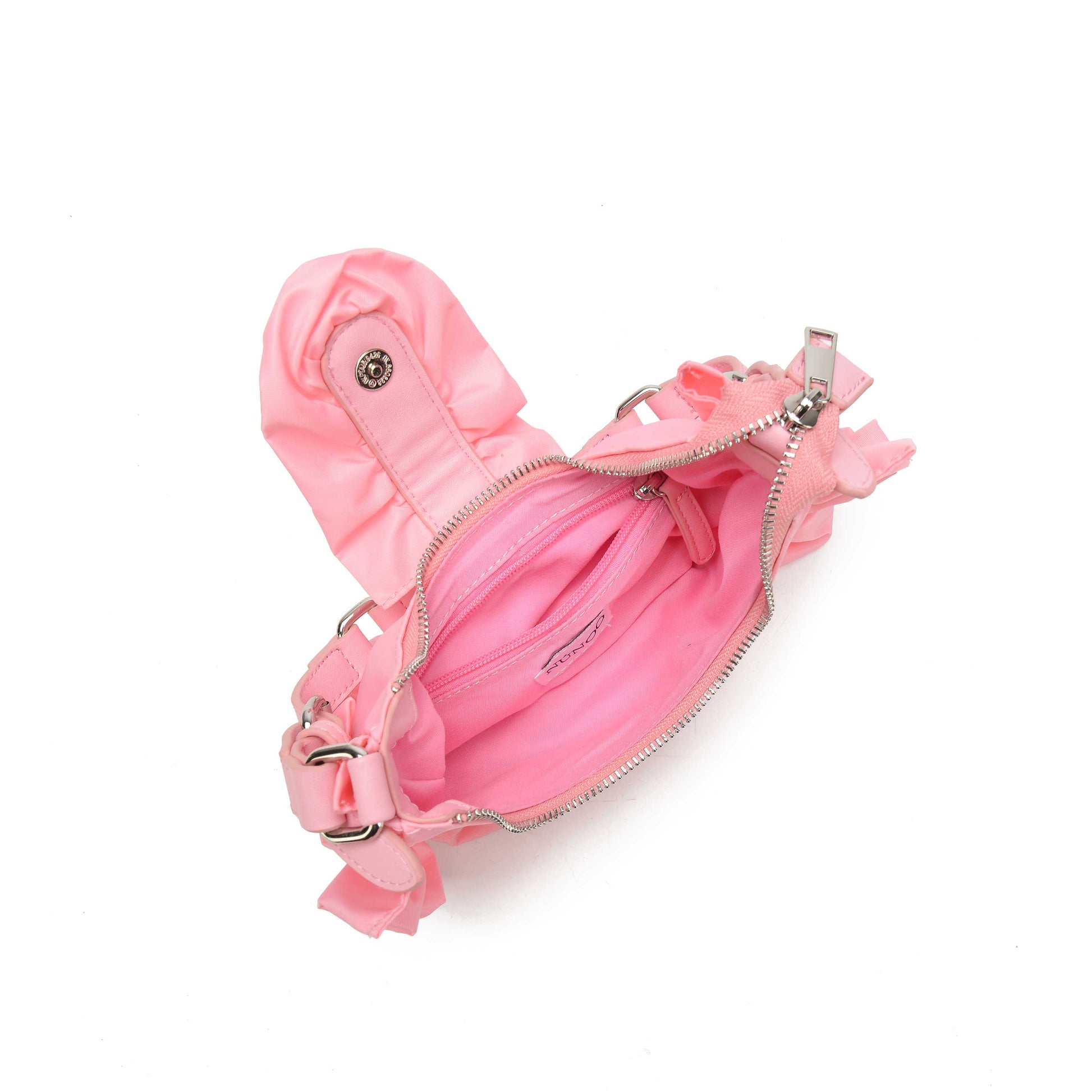 Núnoo Palma Ruffle Recycled Nylon Light Pink Small bag Light pink