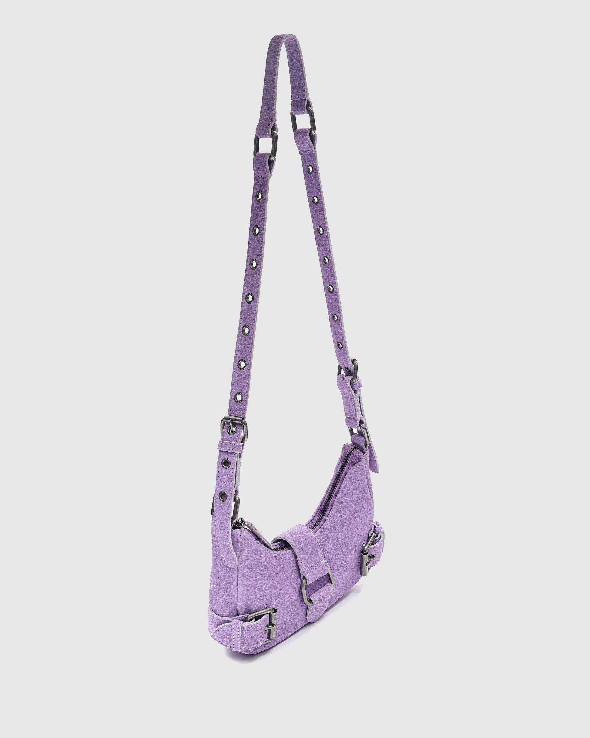 Núnoo Palma Suede Purple Small bag