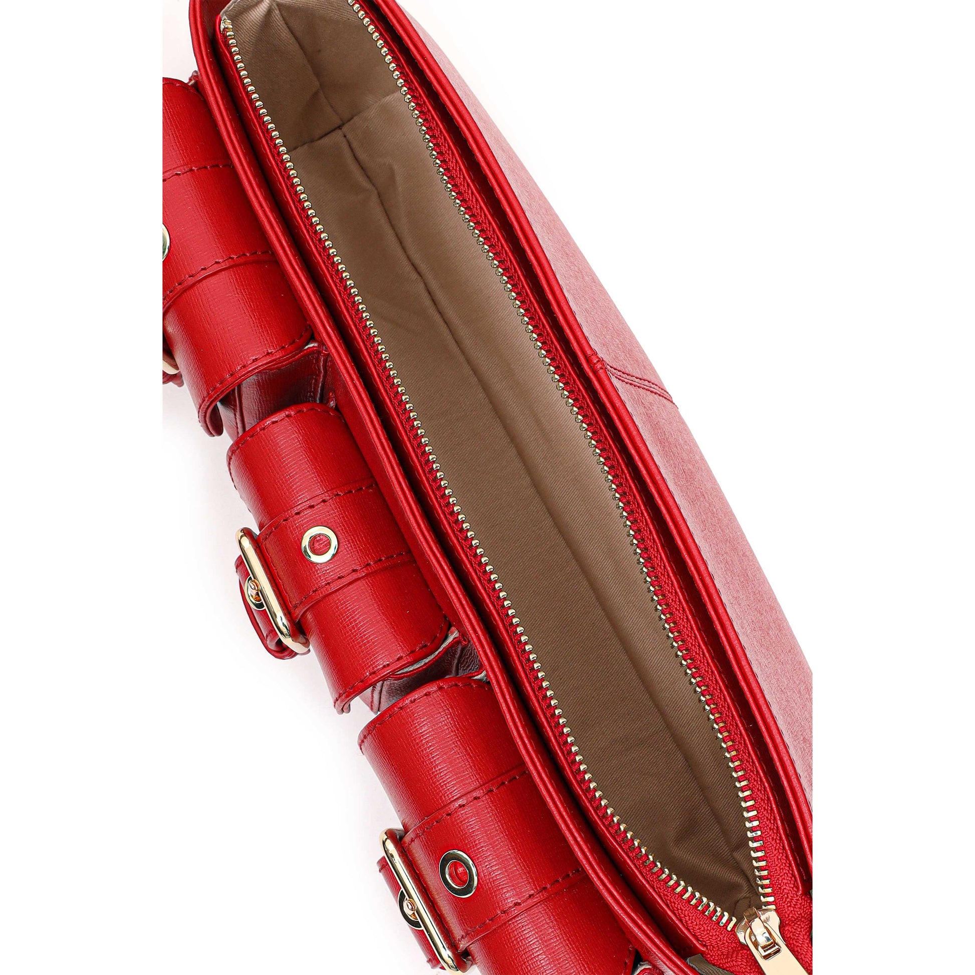 Núnoo Penny Florence Bright Red w. Gold Shoulder bags