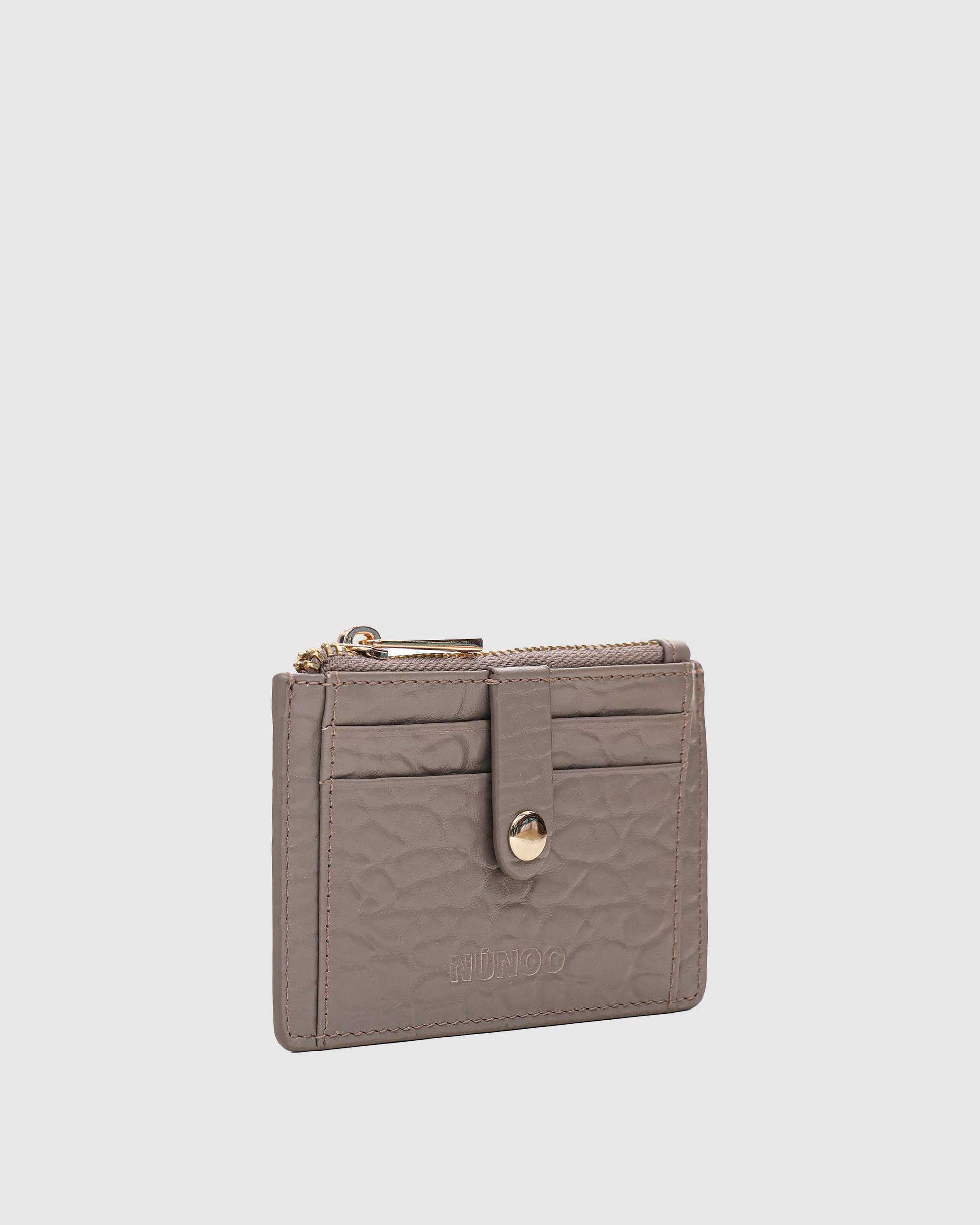 Núnoo Pixie Buckle New Zealand Light Grey w. Gold Wallet Light grey