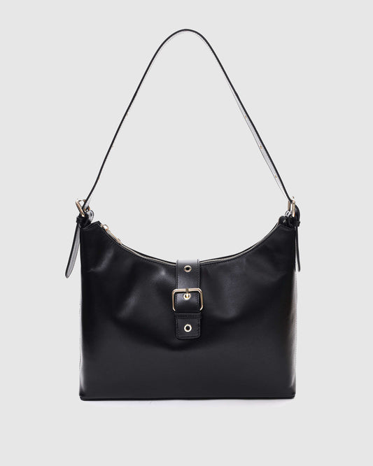 Núnoo Rio Buckle Italian Leather Black w. Gold Large