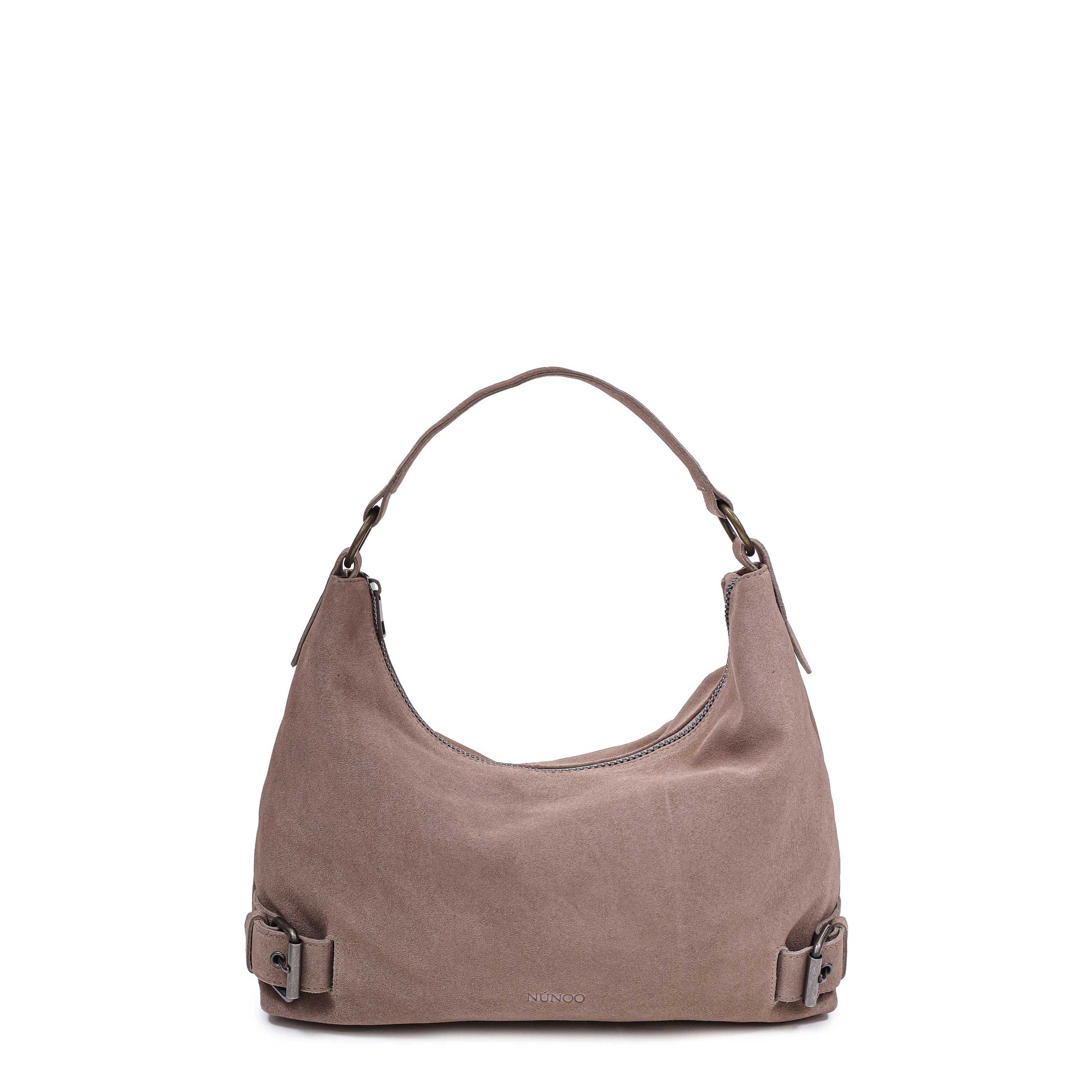 Núnoo Rio Suede Sand w. Antique Silver Shoulder bags Sand