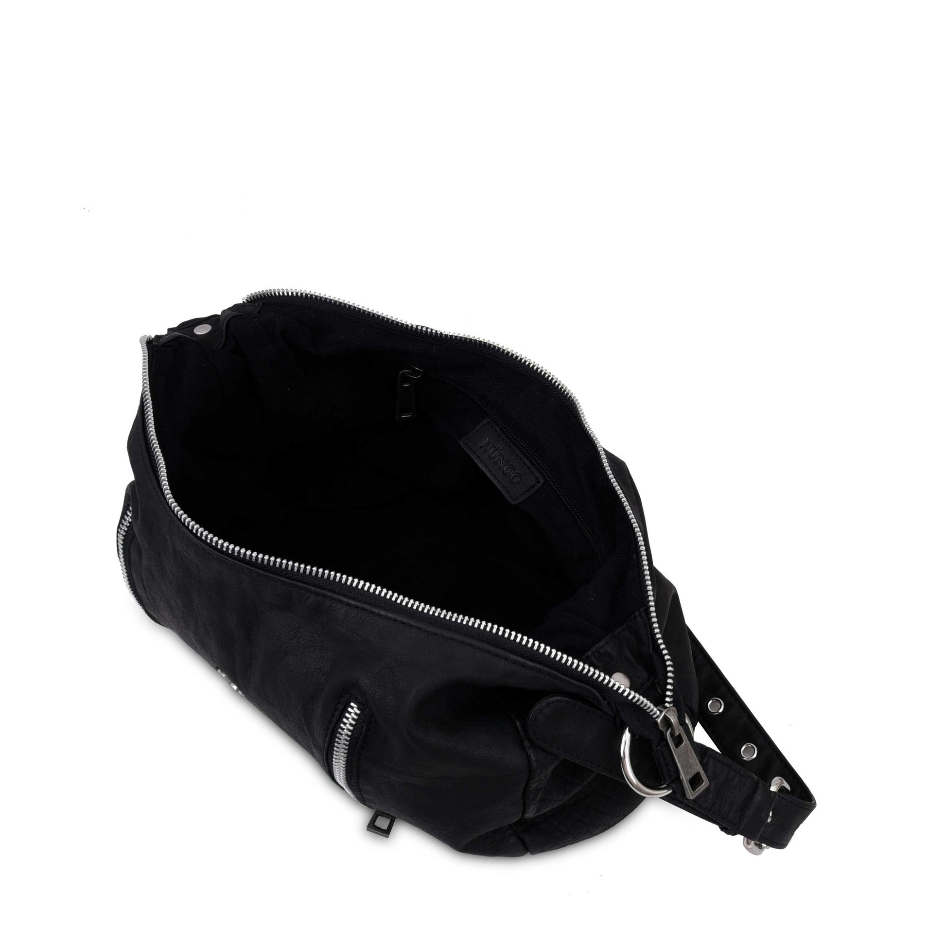 Núnoo Saga Washed Black Shoulder bags Black