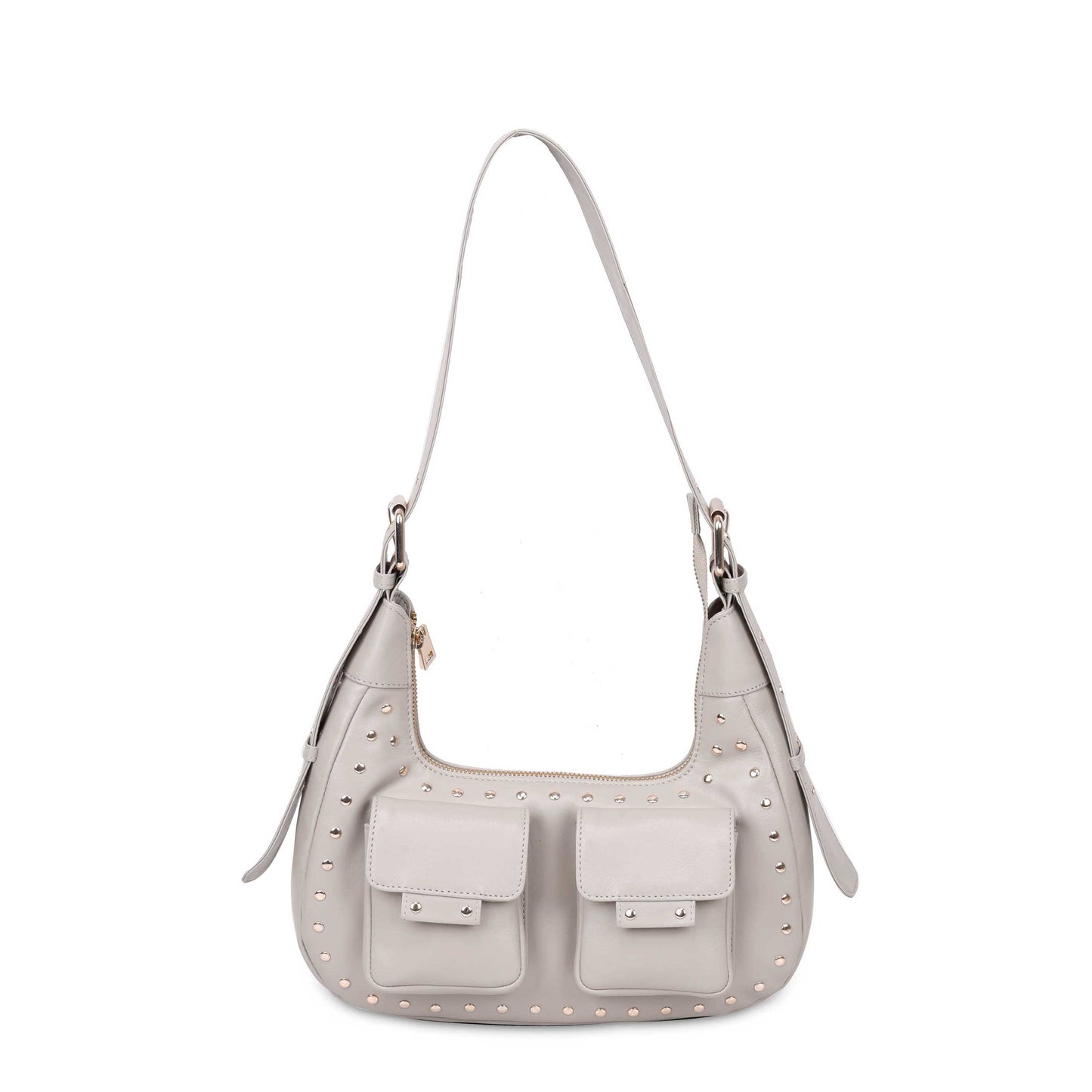 Núnoo Sally Small Rivet Pure Stone w. Gold Shoulder bags Stone