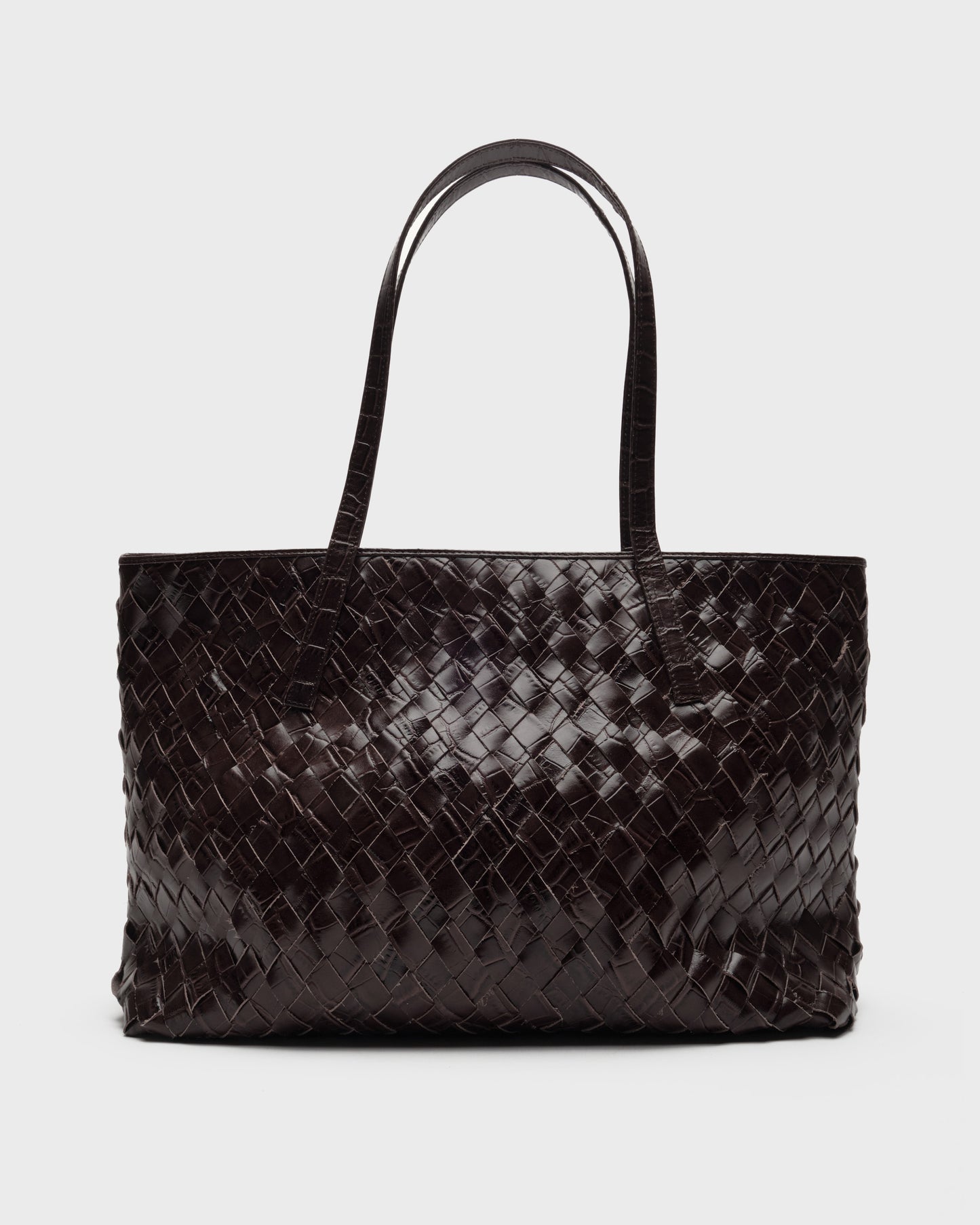 Núnoo Shopper Braided Texas Chocolate Large Chocolate