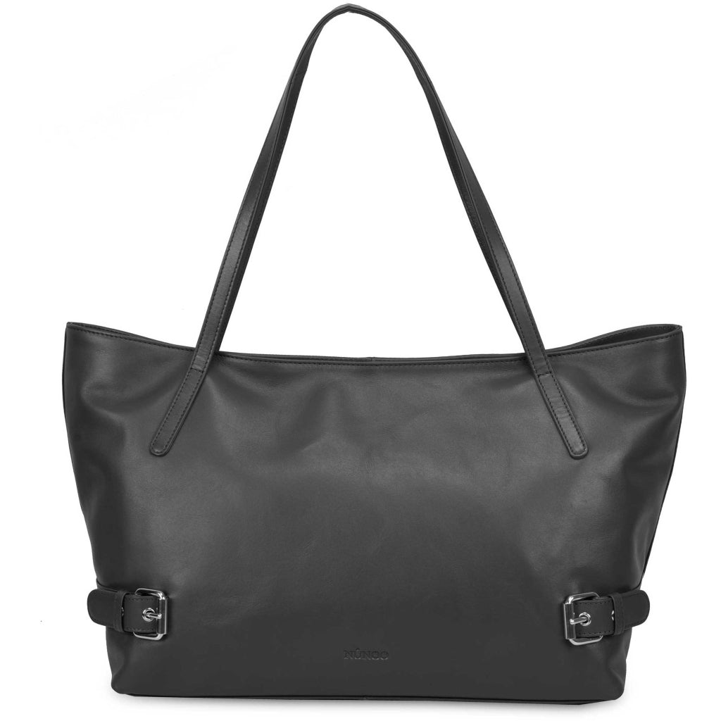 Núnoo Shopper Buckle Pure Dark Grey w. Silver Large Dark grey
