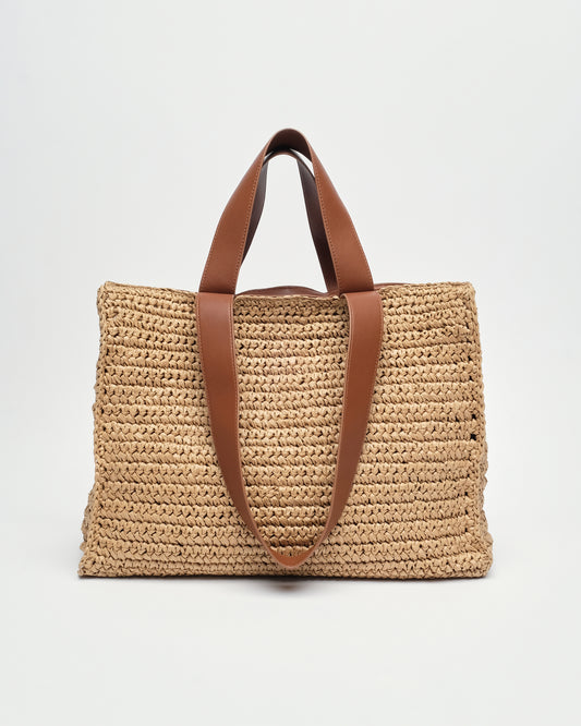 Núnoo Shopper Raffia Light Brown Maxi Light brown