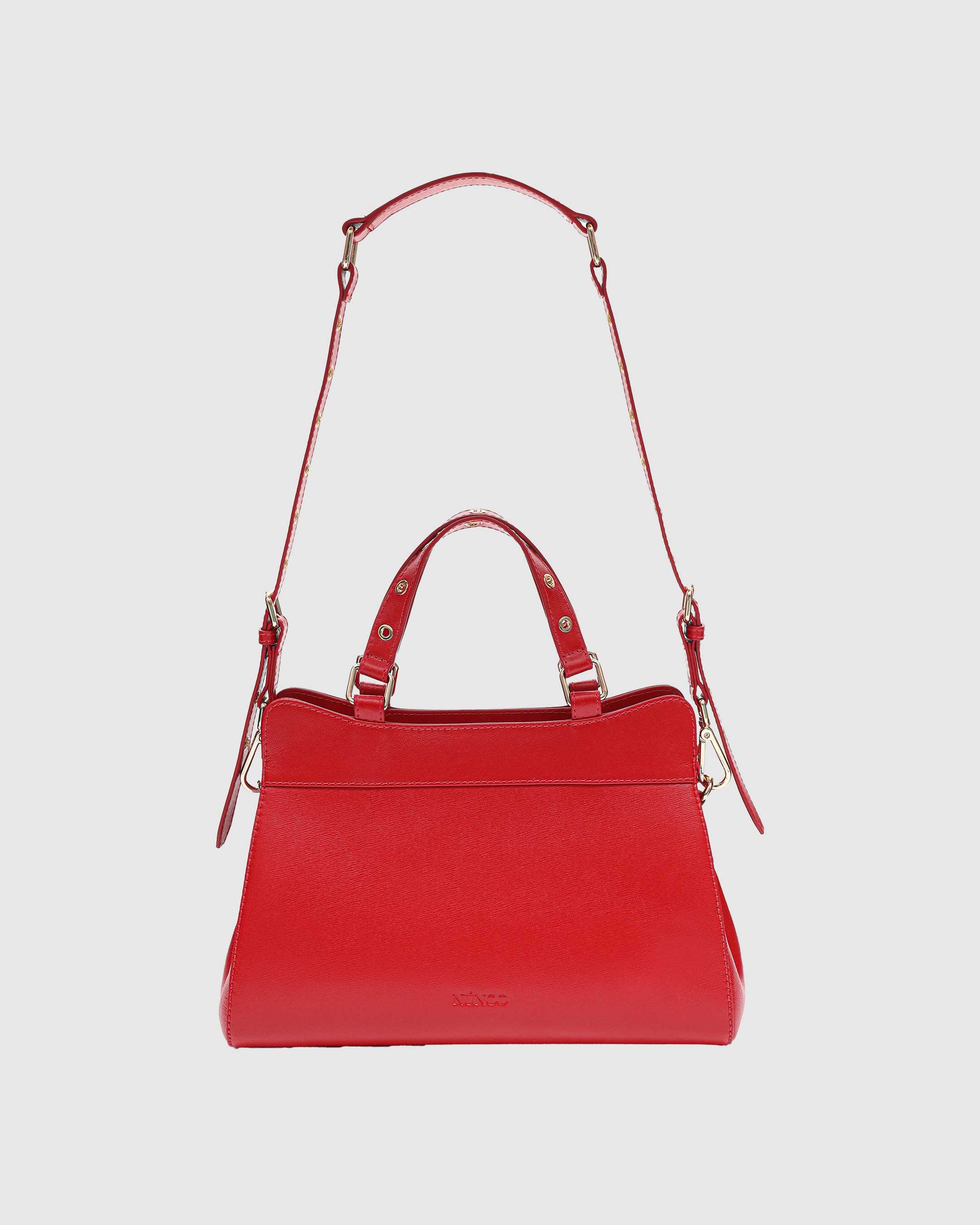 Núnoo Small Cher 2 Florence Bright Red w. Gold Small bag Bright Red