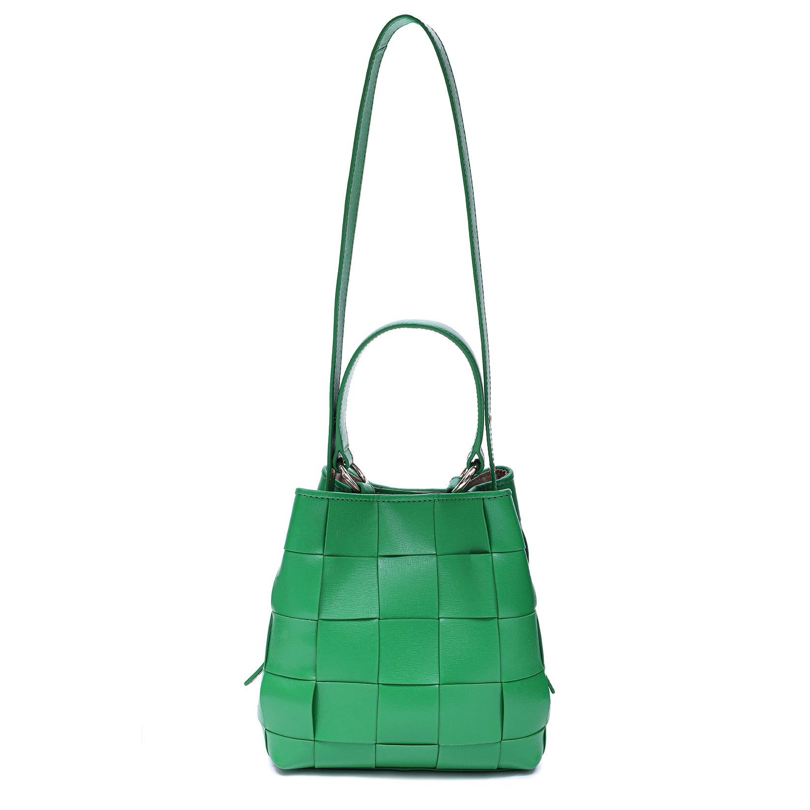 Núnoo Small Chiara Braided Florence Green w. Gold Shoulder bags Green