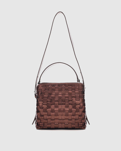 Small Chiara Braided Metallic Brown