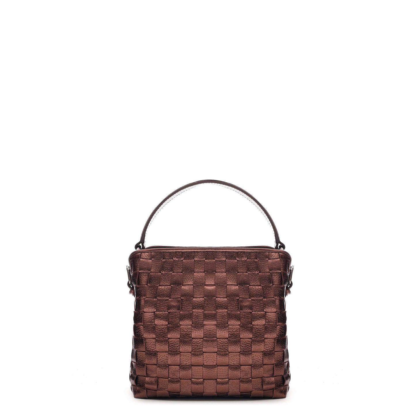 Núnoo Small Chiara Braided Metallic Brown Shoulder bags Brown