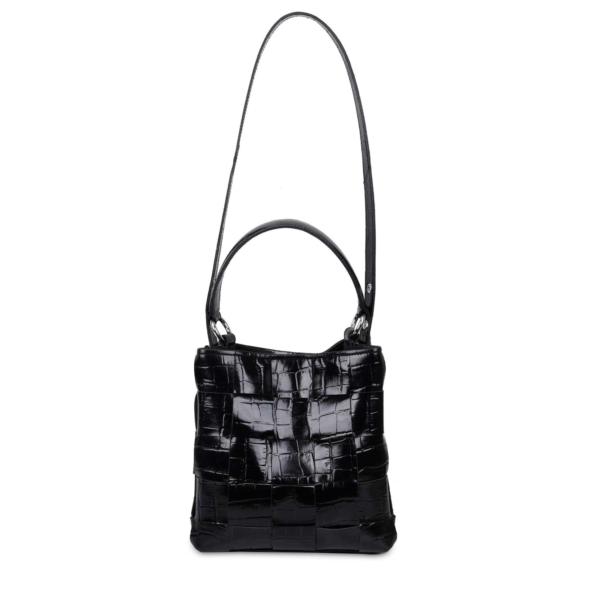 Núnoo Small Chiara Texas Braided Black Shoulder bags Black