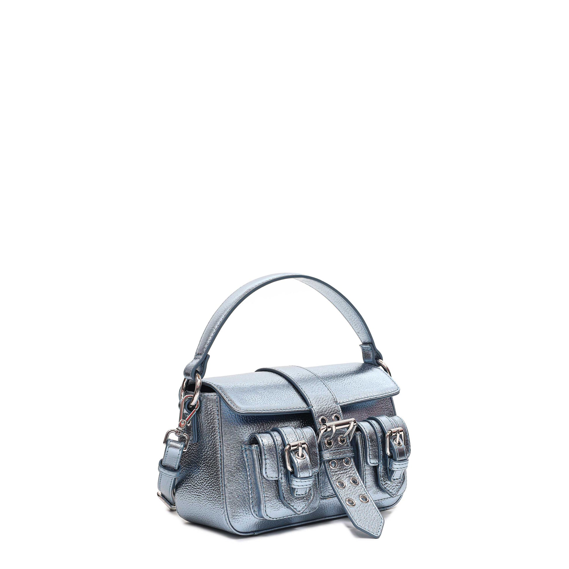 Núnoo Small Honey Buckle Metallic Light Blue Shoulder bags Light blue