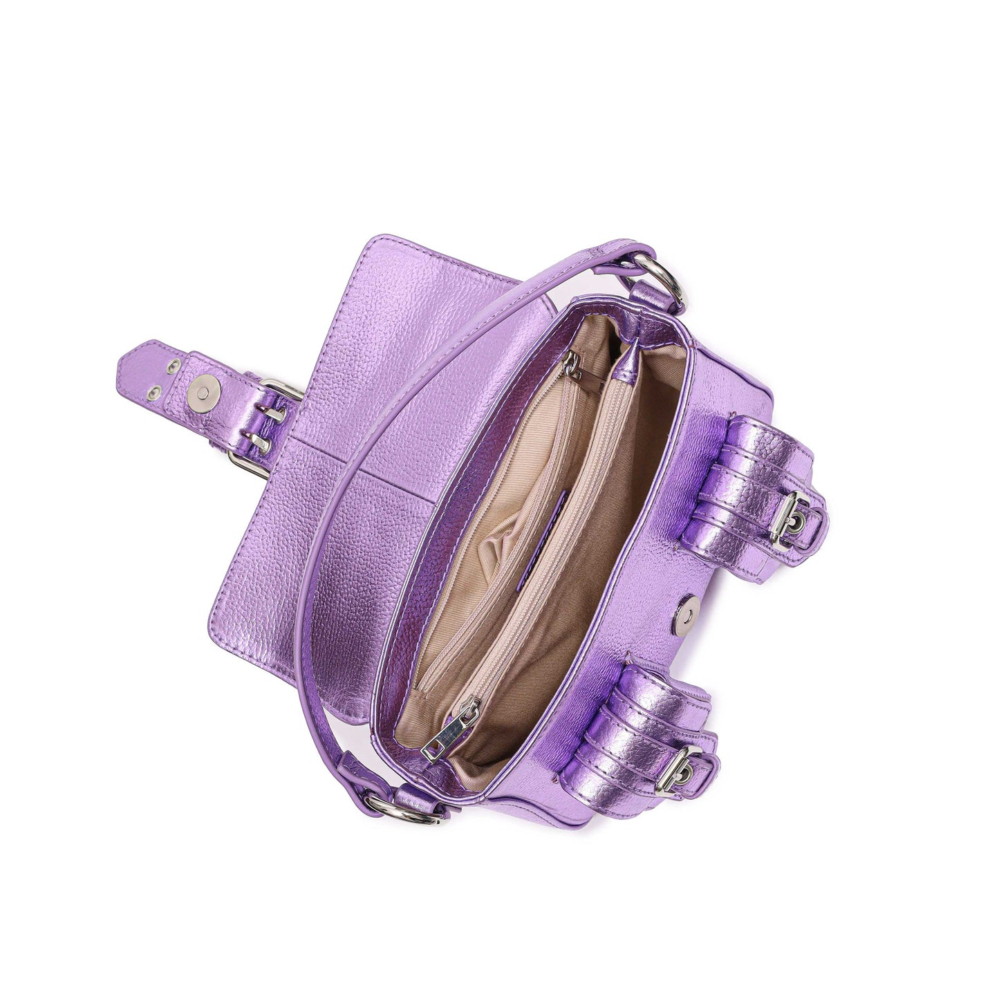 Núnoo Small Honey Buckle Metallic Purple Shoulder bags Purple