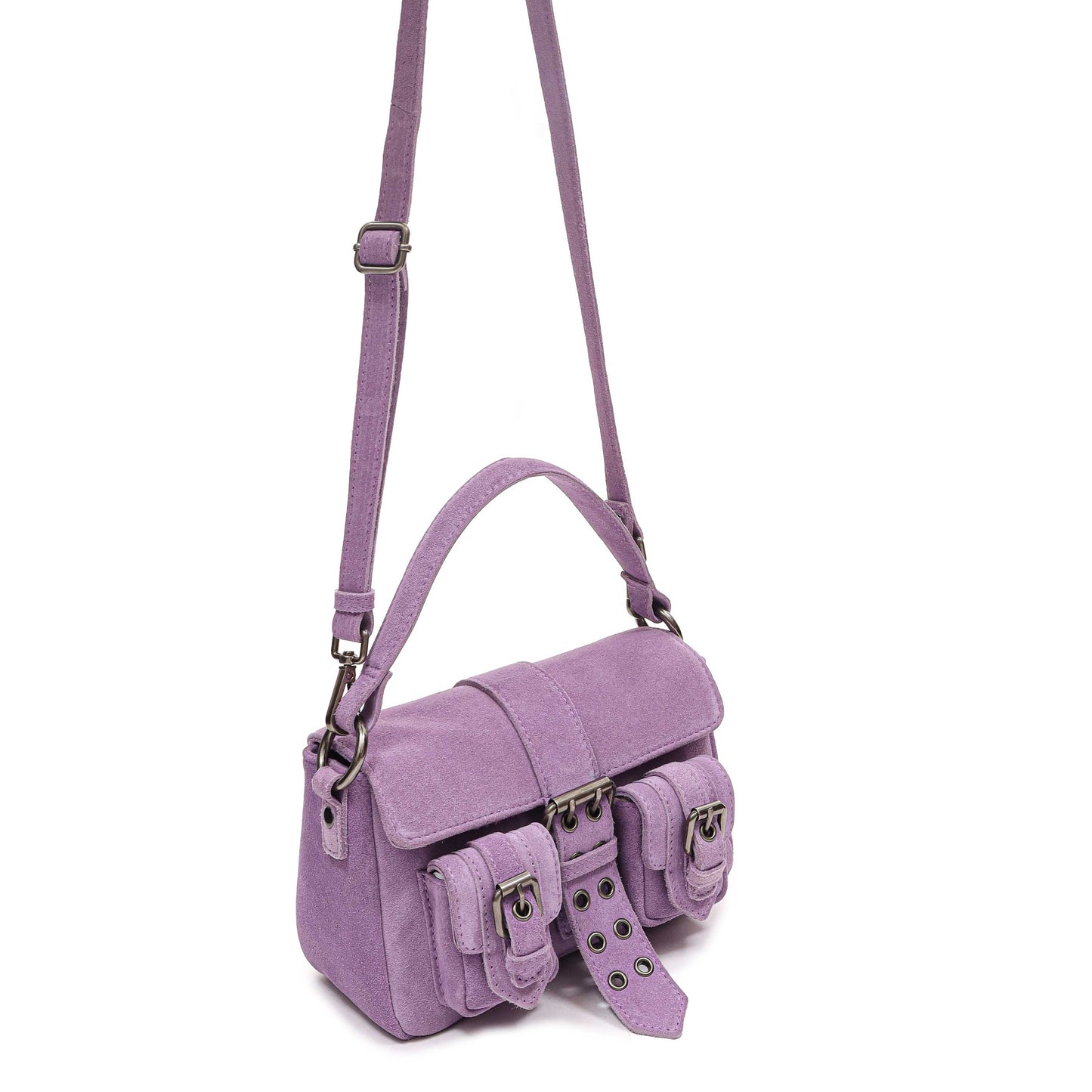 Núnoo Small Honey Buckle Suede Purple Shoulder bags Purple