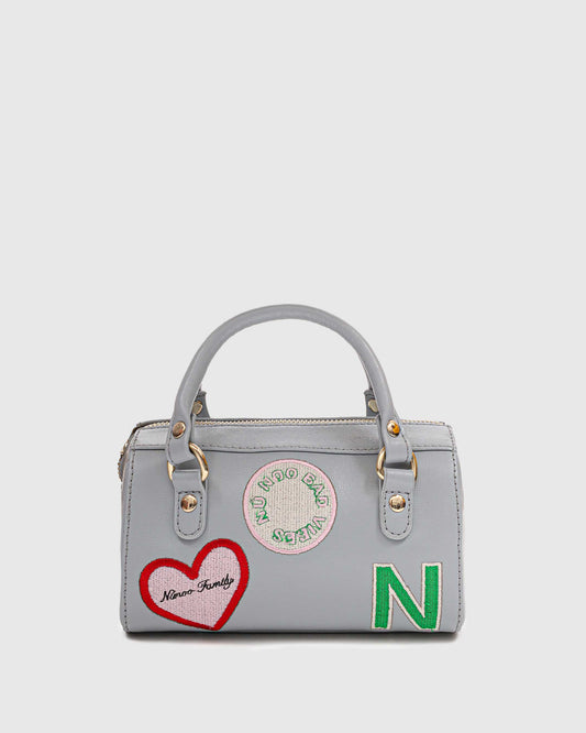 Núnoo Small Maya Details Florence Light Grey w. Gold Small bag Light grey