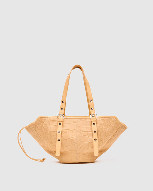 Núnoo Small Nora Scale Suede Cream Medium Cream