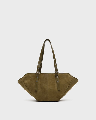 Small Nora Suede Dusty Olive