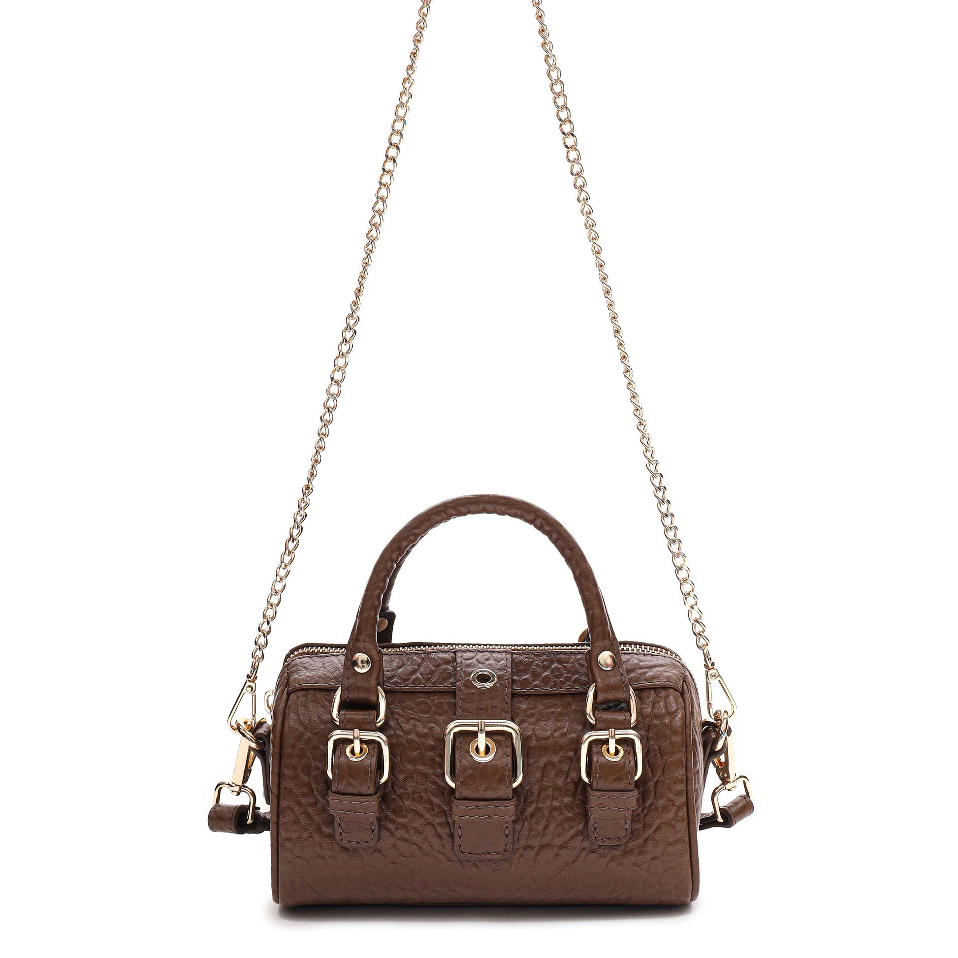 Núnoo Small Nori Buckle New Zealand Brown w. Gold Small bag Brown