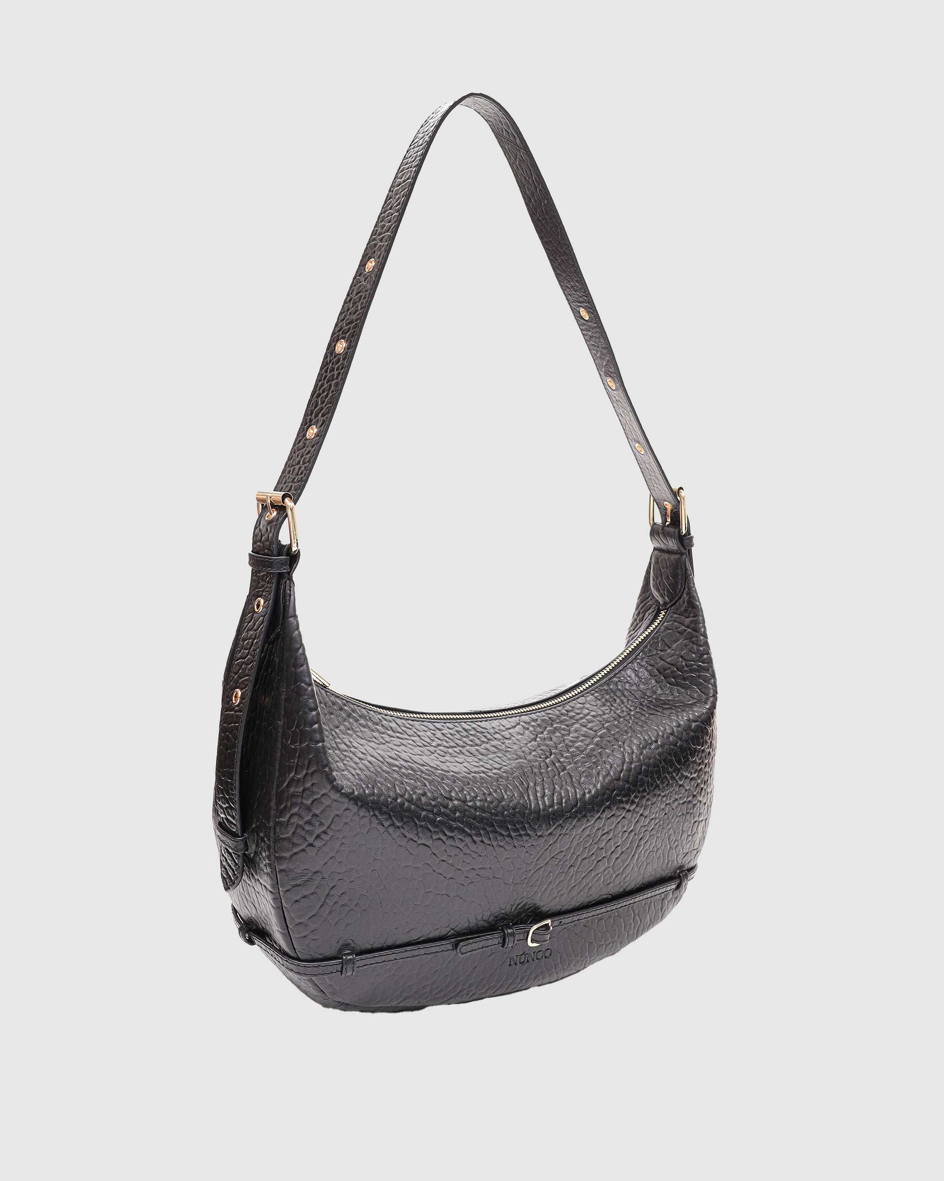 Núnoo Small Stella Belt New Zealand Black w. Gold Large Black