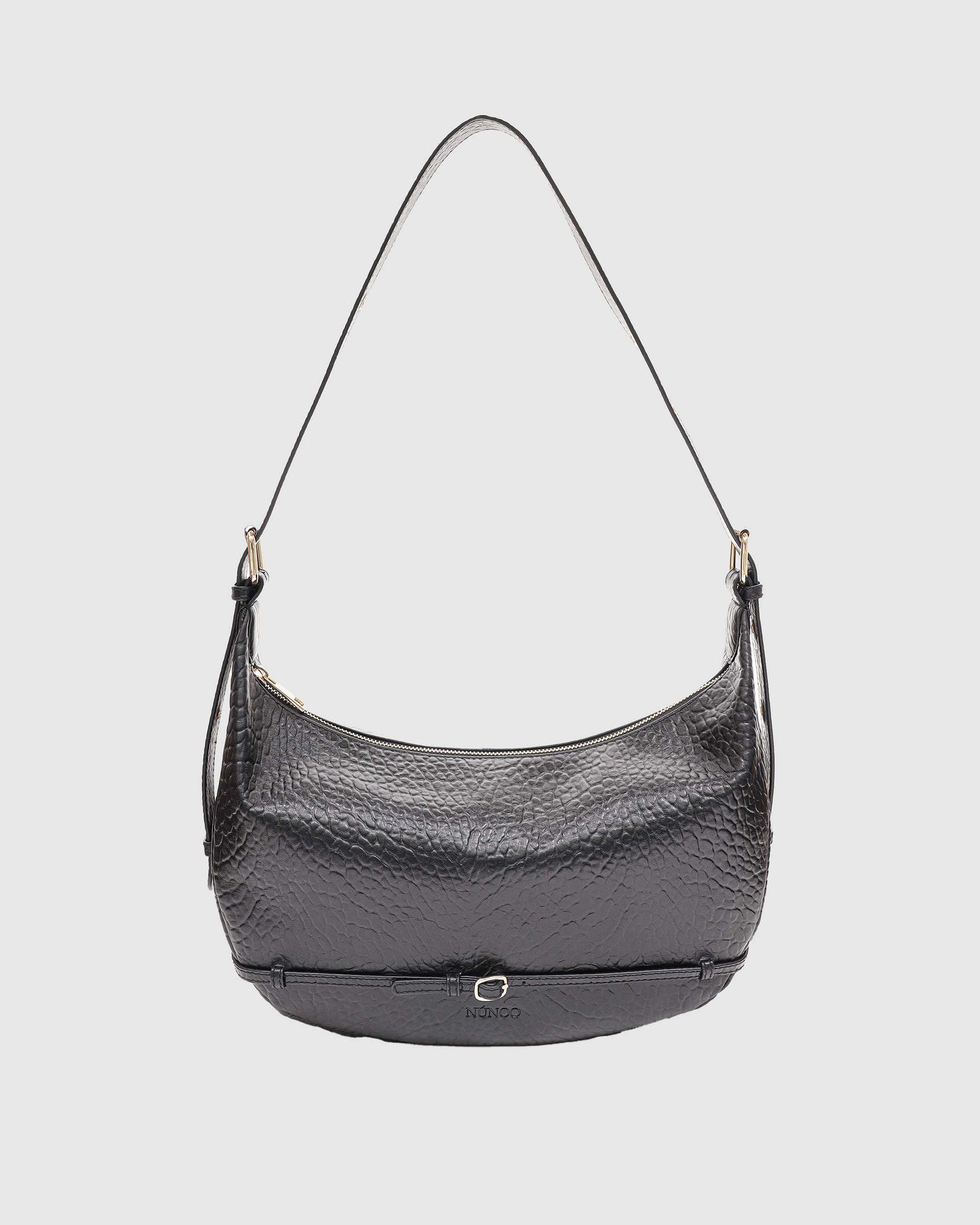 Núnoo Small Stella Belt New Zealand Black w. Gold Large Black