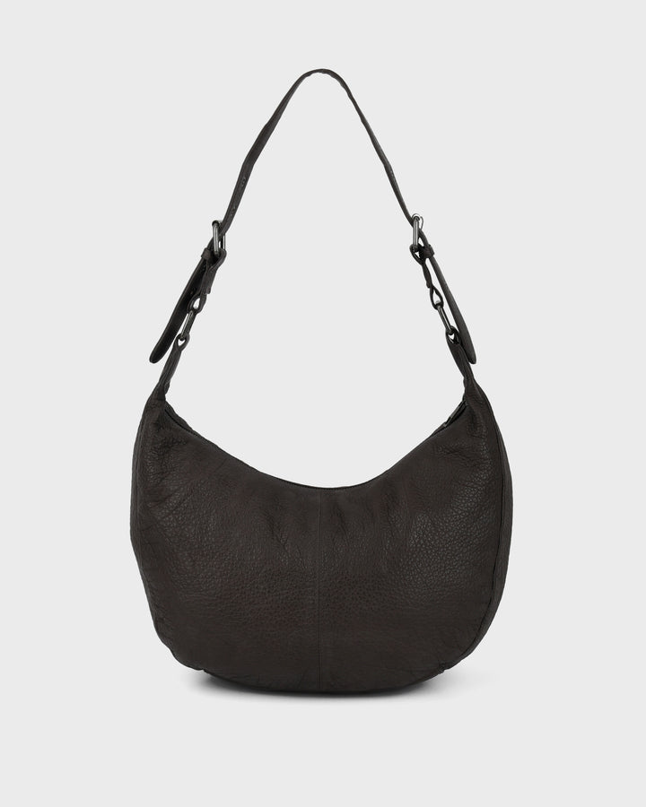 Núnoo Small Stella Rivet Washed Chocolate w. Antique Silver Large Chocolate