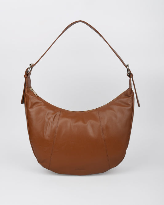 Núnoo Stella Small Cloud Cognac w. Gold Medium Cognac