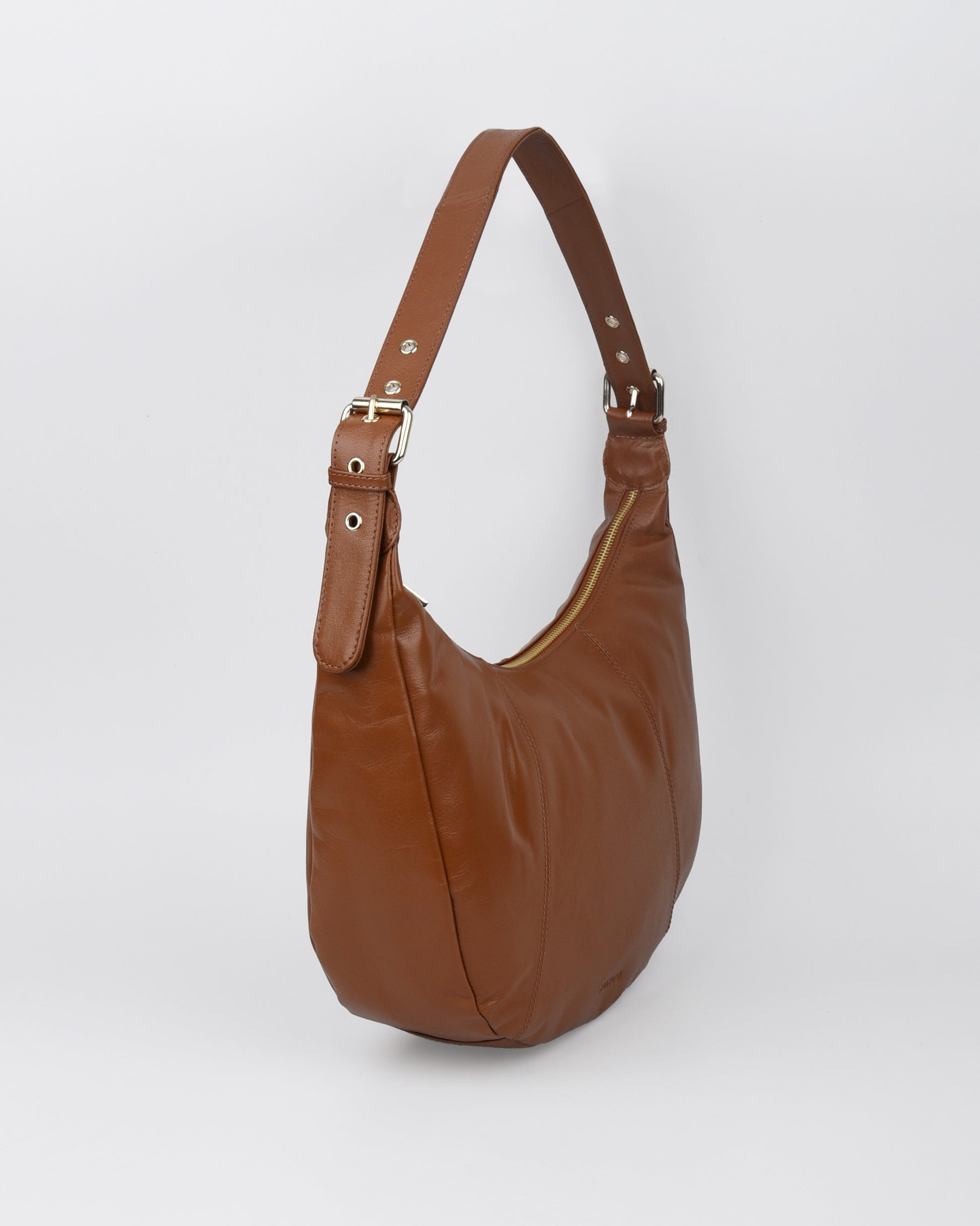 Núnoo Stella Small Cloud Cognac w. Gold Medium Cognac