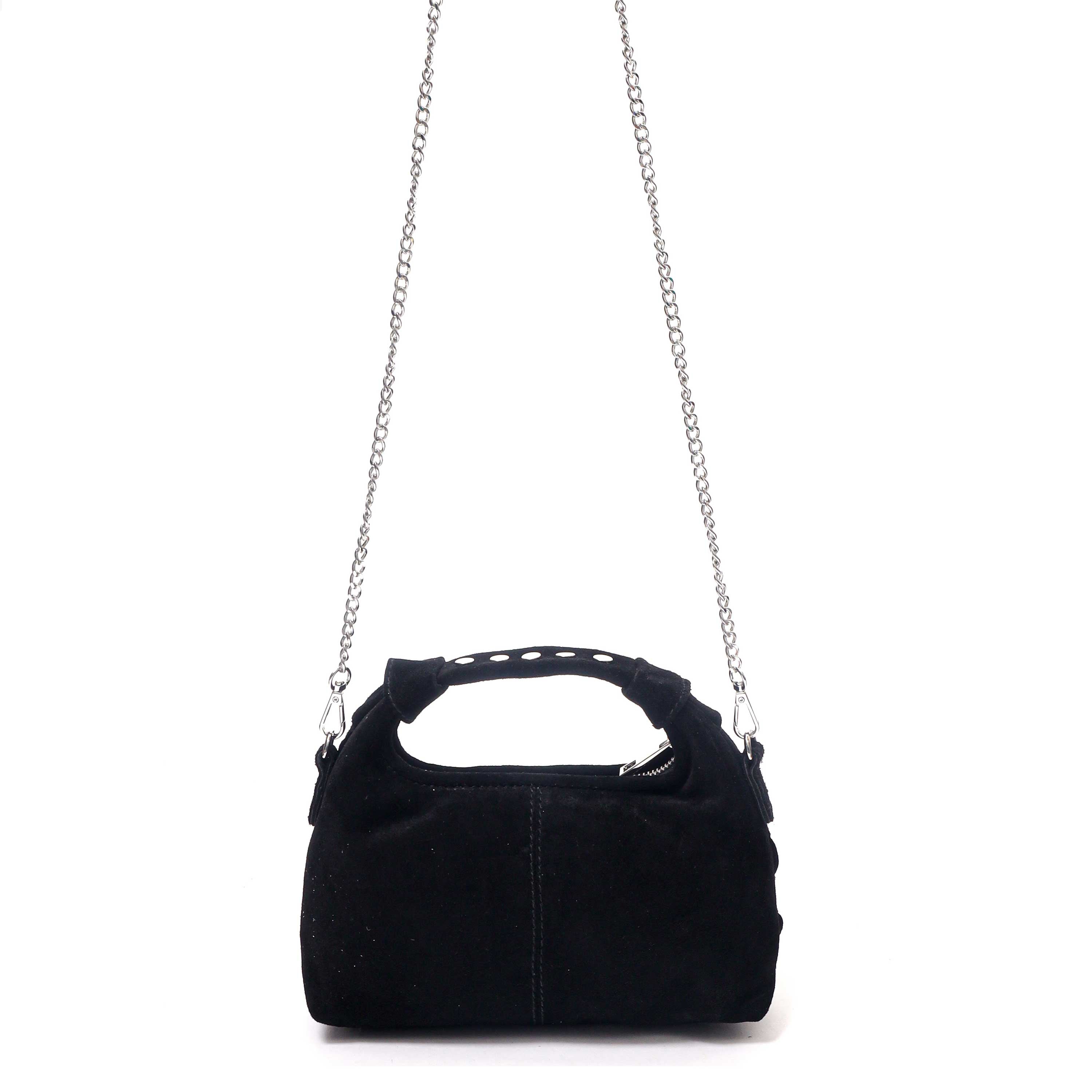 Black suede shop small bag