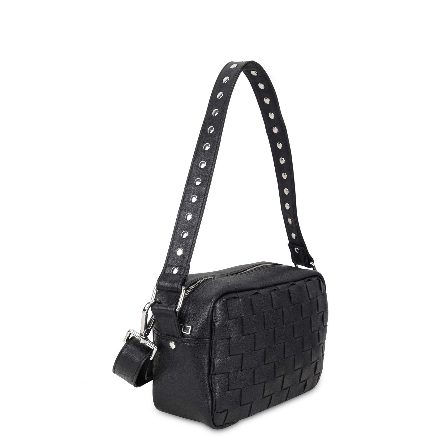 Núnoo Vilda Braided Mountain Black Crossbody Black