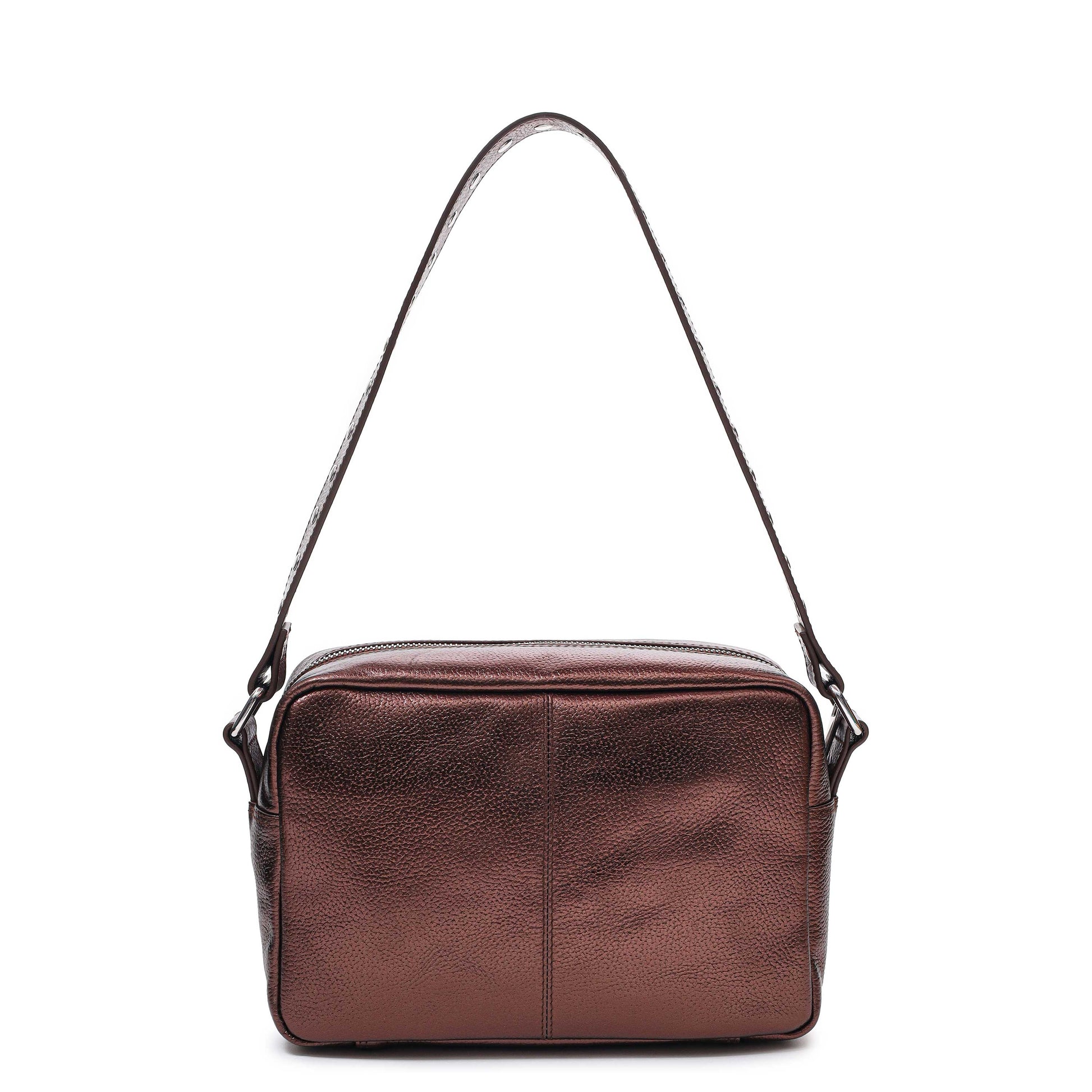 Núnoo Vilda Metallic Brown Crossbody Brown