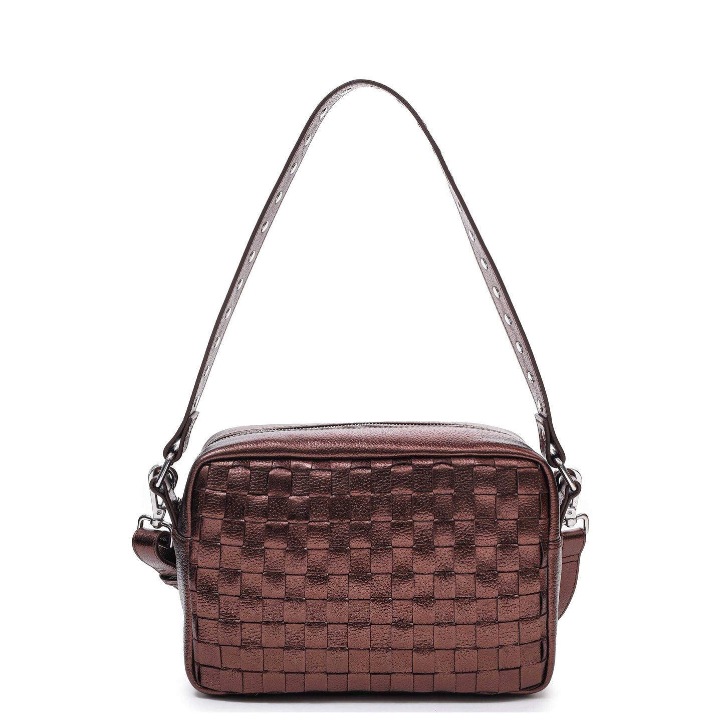 Núnoo Vilda Metallic Brown Crossbody Brown