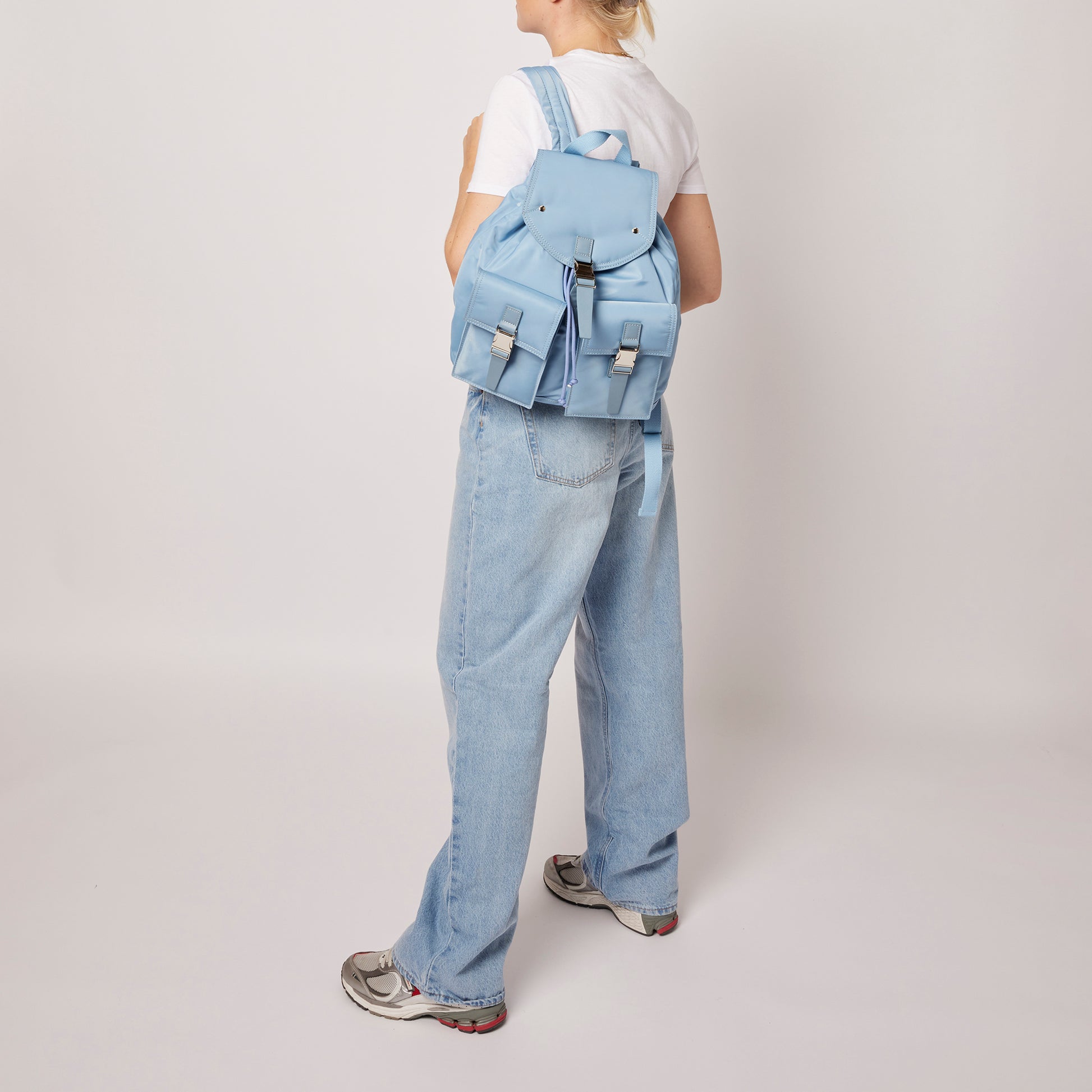 Núnoo backpack recycled nylon light blue Back pack